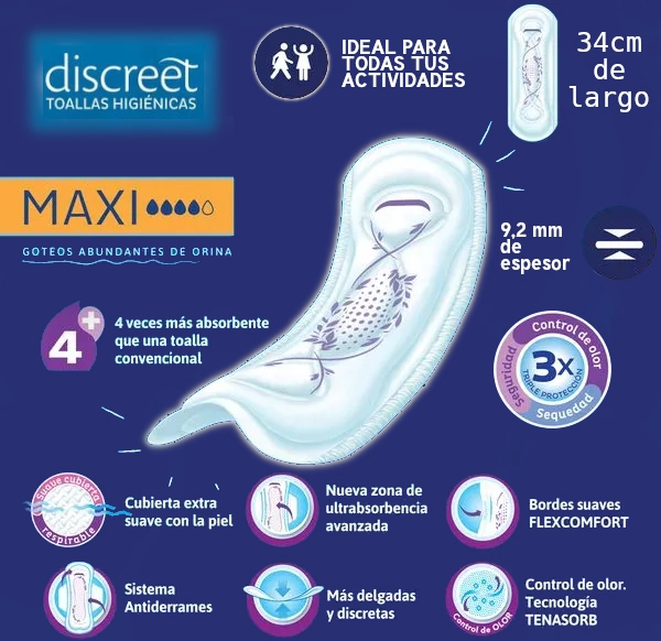 Tena Apósito Discreet Maxi