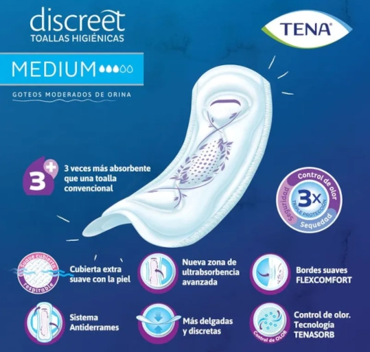 Tena Apósito Discreet Medium