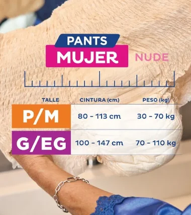 Tabla comparativa de ropa interior Plenitud
